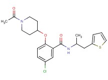 2-[(1-acetyl-4-piperidinyl)oxy]-5-chloro-N-[1-methyl-2-(2-thienyl)ethyl]benzamide