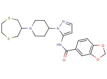 N-{1-[1-(1,4-dithiepan-6-yl)-4-piperidinyl]-1H-pyrazol-5-yl}-1,3-benzodioxole-5-carboxamide