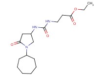 ethyl N-{[(1-cycloheptyl-5-oxo-3-pyrrolidinyl)amino]carbonyl}-beta-alaninate