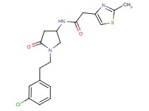 N-{1-[2-(3-chlorophenyl)ethyl]-5-oxo-3-pyrrolidinyl}-2-(2-methyl-1,3-thiazol-4-yl)acetamide