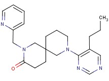 8-(5-propyl-4-pyrimidinyl)-2-(2-pyridinylmethyl)-2,8-diazaspiro[5.5]undecan-3-one