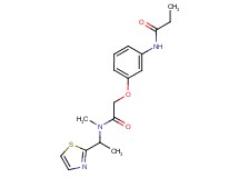 N-[3-(2-{methyl[1-(1,3-thiazol-2-yl)ethyl]amino}-2-oxoethoxy)phenyl]propanamide