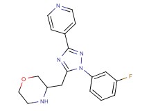 3-{[1-(3-fluorophenyl)-3-pyridin-4-yl-1H-1,2,4-triazol-5-yl]methyl}morpholine