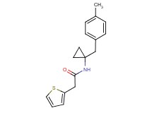 N-[1-(4-methylbenzyl)cyclopropyl]-2-(2-thienyl)acetamide