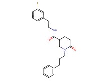 N-[2-(3-fluorophenyl)ethyl]-6-oxo-1-(3-phenylpropyl)-3-piperidinecarboxamide