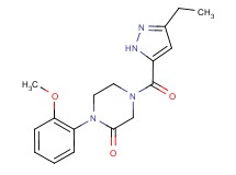 4-[(3-ethyl-1H-pyrazol-5-yl)carbonyl]-1-(2-methoxyphenyl)-2-piperazinone