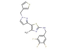 4-methyl-5-[1-(3-thienylmethyl)-1H-pyrazol-3-yl]-N-(3,4,5-trifluorobenzyl)-1,3-thiazol-2-amine
