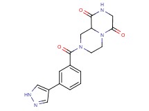 8-[3-(1H-pyrazol-4-yl)benzoyl]tetrahydro-2H-pyrazino[1,2-a]pyrazine-1,4(3H,6H)-dione