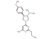 (3S*,4R*)-4-(4-methoxyphenyl)-N,N-dimethyl-1-(6-methyl-2-propyl-4-pyrimidinyl)-3-pyrrolidinamine