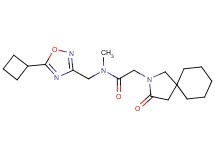 N-[(5-cyclobutyl-1,2,4-oxadiazol-3-yl)methyl]-N-methyl-2-(3-oxo-2-azaspiro[4.5]dec-2-yl)acetamide