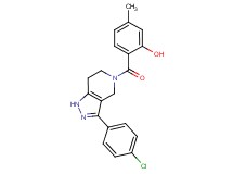 2-{[3-(4-chlorophenyl)-1,4,6,7-tetrahydro-5H-pyrazolo[4,3-c]pyridin-5-yl]carbonyl}-5-methylphenol