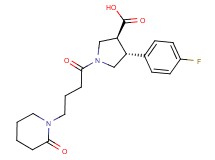 (3S*,4R*)-4-(4-fluorophenyl)-1-[4-(2-oxopiperidin-1-yl)butanoyl]pyrrolidine-3-carboxylic acid