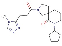 7-cyclopentyl-2-[3-(4-methyl-4H-1,2,4-triazol-3-yl)propanoyl]-2,7-diazaspiro[4.5]decan-6-one