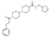 1'-(3-phenylpropanoyl)-N-(tetrahydro-2-furanylmethyl)-1,4'-bipiperidine-4-carboxamide