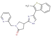 4-[4-(2-methyl-1-benzothien-3-yl)-1H-imidazol-2-yl]-1-(2-pyridinylmethyl)-2-pyrrolidinone