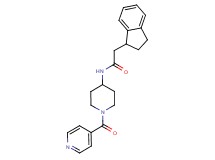 2-(2,3-dihydro-1H-inden-1-yl)-N-(1-isonicotinoyl-4-piperidinyl)acetamide