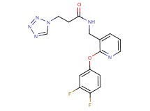 N-{[2-(3,4-difluorophenoxy)-3-pyridinyl]methyl}-3-(1H-tetrazol-1-yl)propanamide