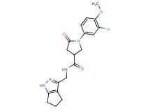 1-(3-chloro-4-methoxyphenyl)-5-oxo-N-(1,4,5,6-tetrahydrocyclopenta[c]pyrazol-3-ylmethyl)-3-pyrrolidinecarboxamide