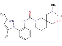 3-[(dimethylamino)methyl]-N-[2-(3,5-dimethyl-1H-pyrazol-1-yl)phenyl]-3-(hydroxymethyl)piperidine-1-carboxamide