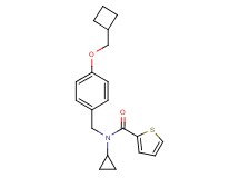 N-[4-(cyclobutylmethoxy)benzyl]-N-cyclopropyl-2-thiophenecarboxamide