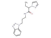 N-[3-(1H-1,2,3-benzotriazol-1-yl)propyl]-2-(1H-pyrazol-1-yl)butanamide