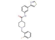 1-(2-fluorobenzyl)-N-[3-(1,3-thiazol-4-yl)phenyl]-4-piperidinecarboxamide