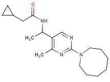 N-{1-[2-(1-azocanyl)-4-methyl-5-pyrimidinyl]ethyl}-2-cyclopropylacetamide