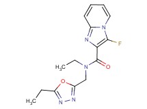 N-ethyl-N-[(5-ethyl-1,3,4-oxadiazol-2-yl)methyl]-3-fluoroimidazo[1,2-a]pyridine-2-carboxamide