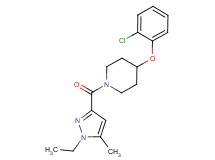 4-(2-chlorophenoxy)-1-[(1-ethyl-5-methyl-1H-pyrazol-3-yl)carbonyl]piperidine