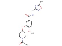 3-[(1-acetylpiperidin-4-yl)oxy]-4-methoxy-N-[(5-methyl-1,2,4-oxadiazol-3-yl)methyl]benzamide