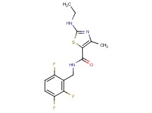 2-(ethylamino)-4-methyl-N-(2,3,6-trifluorobenzyl)-1,3-thiazole-5-carboxamide trifluoroacetate