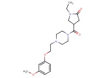 1-ethyl-4-({4-[2-(3-methoxyphenoxy)ethyl]-1-piperazinyl}carbonyl)-2-pyrrolidinone