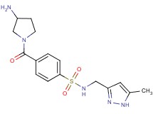 4-[(3-amino-1-pyrrolidinyl)carbonyl]-N-[(5-methyl-1H-pyrazol-3-yl)methyl]benzenesulfonamide hydrochloride