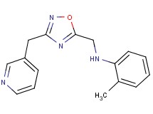 (2-methylphenyl){[3-(3-pyridinylmethyl)-1,2,4-oxadiazol-5-yl]methyl}amine trifluoroacetate