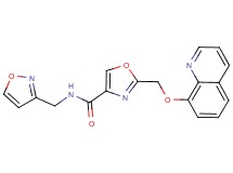 N-(3-isoxazolylmethyl)-2-[(8-quinolinyloxy)methyl]-1,3-oxazole-4-carboxamide