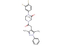 (1S*,4S*)-2-(3,4-difluorophenyl)-5-[(3,5-dimethyl-1-phenyl-1H-pyrazol-4-yl)acetyl]-2,5-diazabicyclo[2.2.1]heptan-3-one
