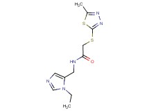 N-[(1-ethyl-1H-imidazol-5-yl)methyl]-2-[(5-methyl-1,3,4-thiadiazol-2-yl)thio]acetamide