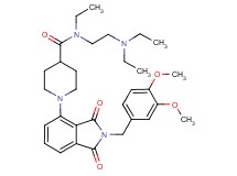 N-[2-(diethylamino)ethyl]-1-[2-(3,4-dimethoxybenzyl)-1,3-dioxo-2,3-dihydro-1H-isoindol-4-yl]-N-ethyl-4-piperidinecarboxamide