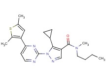 N-butyl-5-cyclopropyl-1-[4-(2,5-dimethyl-3-thienyl)-2-pyrimidinyl]-N-methyl-1H-pyrazole-4-carboxamide