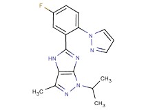 5-[5-fluoro-2-(1H-pyrazol-1-yl)phenyl]-1-isopropyl-3-methyl-1,4-dihydroimidazo[4,5-c]pyrazole