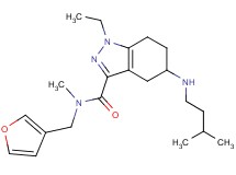 1-ethyl-N-(3-furylmethyl)-N-methyl-5-[(3-methylbutyl)amino]-4,5,6,7-tetrahydro-1H-indazole-3-carboxamide