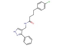 4-(4-chlorophenyl)-N-[(3-phenyl-1H-pyrazol-4-yl)methyl]butanamide