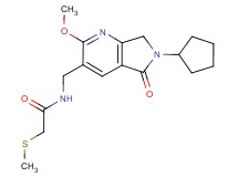 N-[(6-cyclopentyl-2-methoxy-5-oxo-6,7-dihydro-5H-pyrrolo[3,4-b]pyridin-3-yl)methyl]-2-(methylthio)acetamide