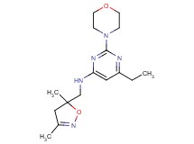 N-[(3,5-dimethyl-4,5-dihydroisoxazol-5-yl)methyl]-6-ethyl-2-morpholin-4-ylpyrimidin-4-amine