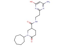 N-[2-(4-amino-6-hydroxy-2-pyrimidinyl)ethyl]-1-cycloheptyl-6-oxo-3-piperidinecarboxamide