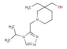 {3-ethyl-1-[(4-isopropyl-4H-1,2,4-triazol-3-yl)methyl]piperidin-3-yl}methanol