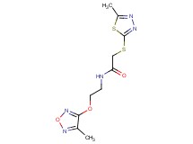 N-{2-[(4-methyl-1,2,5-oxadiazol-3-yl)oxy]ethyl}-2-[(5-methyl-1,3,4-thiadiazol-2-yl)thio]acetamide