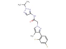 2-[3-(2,4-difluorophenyl)-4-methyl-1H-pyrazol-1-yl]-N-(2-isopropyl-2H-1,2,3-triazol-4-yl)acetamide