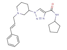 N-cyclopentyl-1-{1-[(2E)-3-phenyl-2-propen-1-yl]-3-piperidinyl}-1H-1,2,3-triazole-4-carboxamide