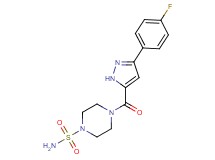 4-{[3-(4-fluorophenyl)-1H-pyrazol-5-yl]carbonyl}-1-piperazinesulfonamide